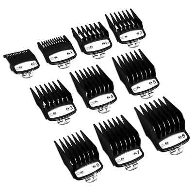 Professional Hair Clipper Guards Guides 10 Pcs Coded Cutting Guides -New