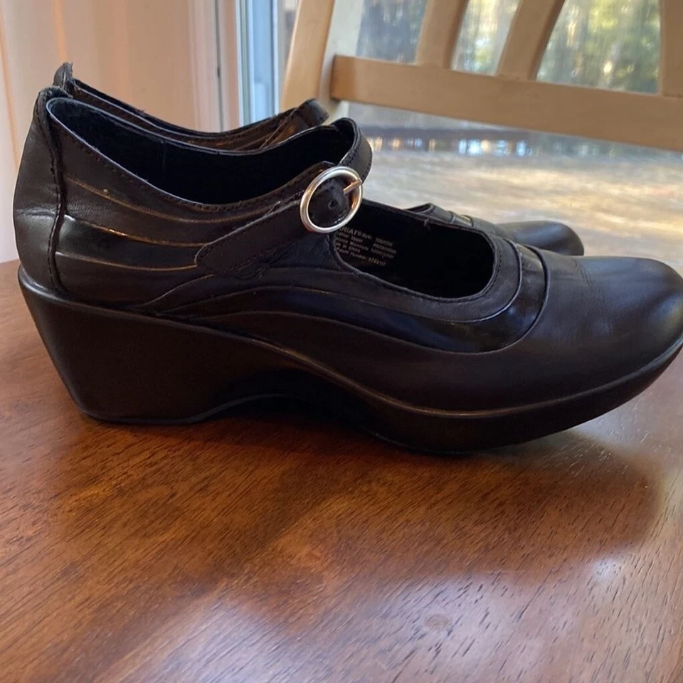 ZAPATOS ARIAT ZUECO HEBILLA MARY JANE CUERO MERCER NEGRO MUJER TALLA 6.5 Foto 3 de 4