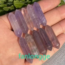 Wholesale Natural fluorite Obelisk Quartz Crystal Wand Double Point Gem 10pc