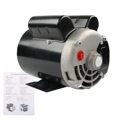 3.7HP 3450RPM Electric Motor Compressor Duty 56Frame 1 Phase 5/8'' Shaft 230V New