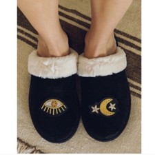 Soludos Celestial Cozy Slipper in Black Size US 5