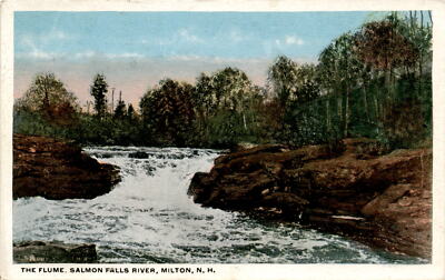 Milton, New Hampshire, The Flume, Salmon Falls River, F. H. Lord,  Postcard