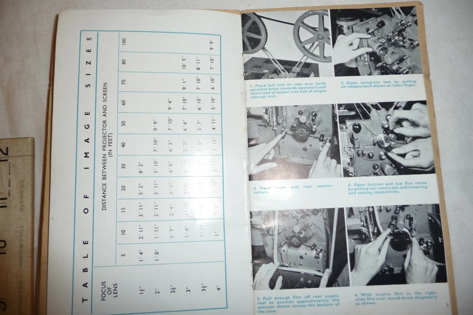 Instrucciones MANUAL para proyector de cine VICTOR 16mm sonido Greyline correo electrónico/CD Foto 2 de 2