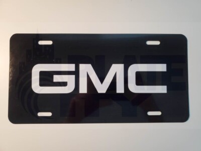 GMC Metal Plate novelty vanity Black plate