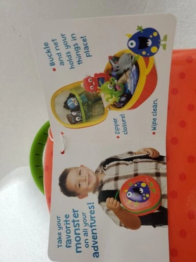 Schylling Cushie Carry All MONSTER CASE LONCHERA Naranja Azul Verde BOLSO DE MANO Foto 3 de 4