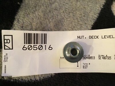 NEW GENUINE HUSTLER/BIG DOG DECK LEVELING NUT 605016 FOR RAPTOR AND APLHA MODELS