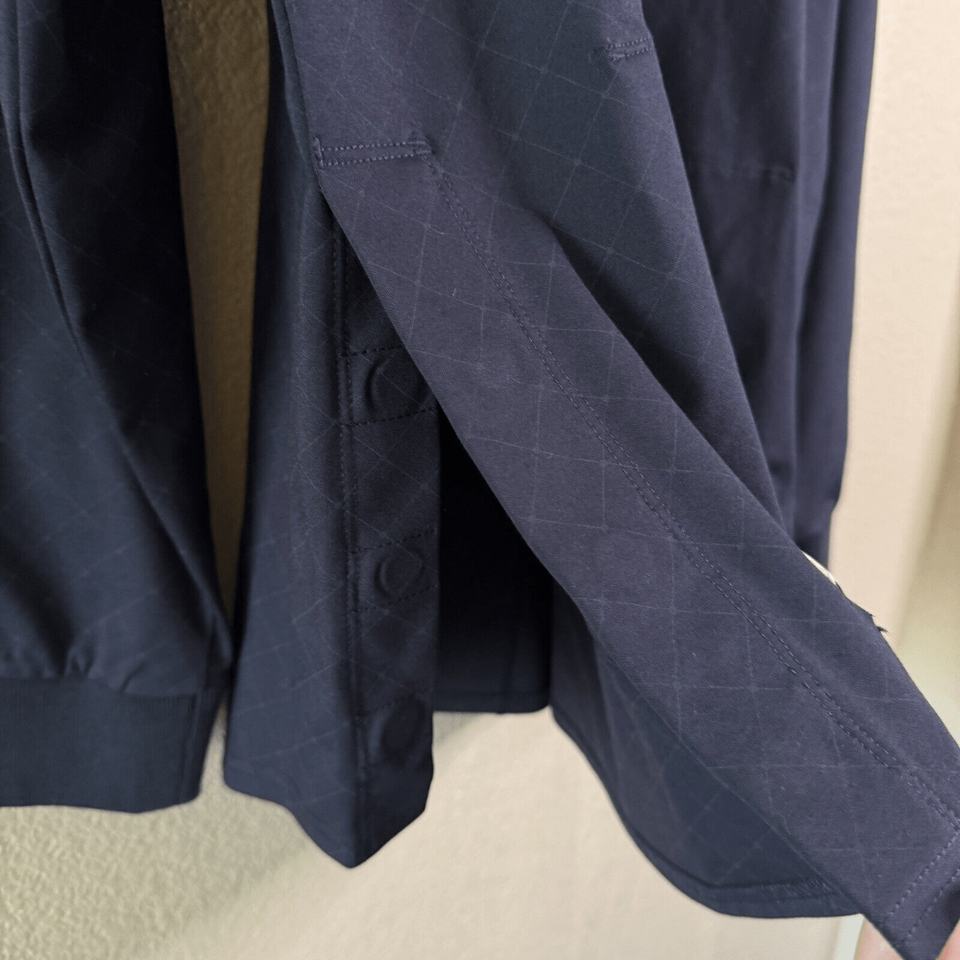 Bylt Elite Fairway Pullover Jacket Mens Large Navy Blue Drop Cut Golf