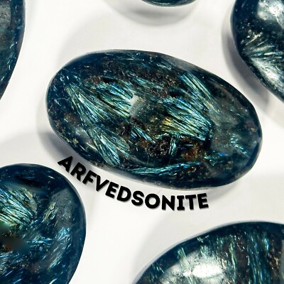 Arfvedsonite Electric Flash Firework Protective Healing Tumbled Palm Stone 2''-3''