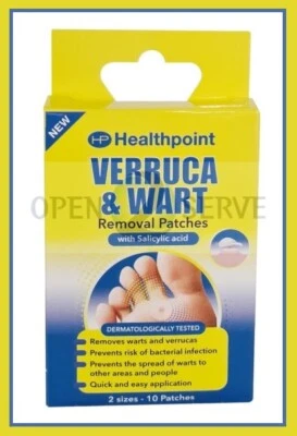 1x Healthpoint Verruca & Wart Removal Patches with Salicylic Acid - 10 Patches