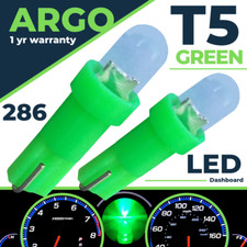 T5 286 Green Led Dashboard Xenon Bulbs Speedo Wedge Bulb Lights Super Bright 12v