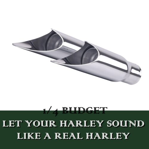 SHARKROAD Gp Shorty Style Slip On Mufflers For Harley Dyna 1990-2017 Models - Picture 7 of 7