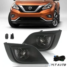 Fit 2015-2018 Nissan Murano Clear Lens Front Fog Lights Lamps W/ Bezel & Switch