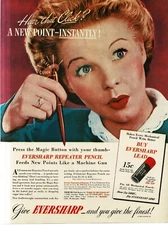 1946 Eversharp Repeater Mechanical Pencil Vintage Print Ad