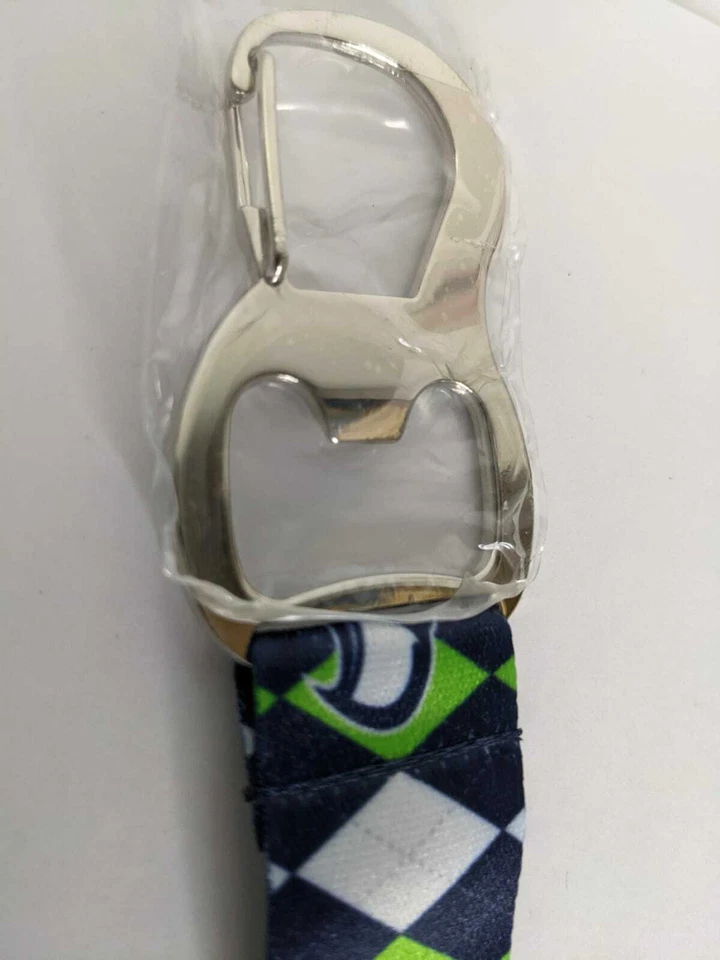 Seattle Seahawks 12th Man NFL Tailgate Buddy Strap Keychain Bottle Opener - Image 3 of 4