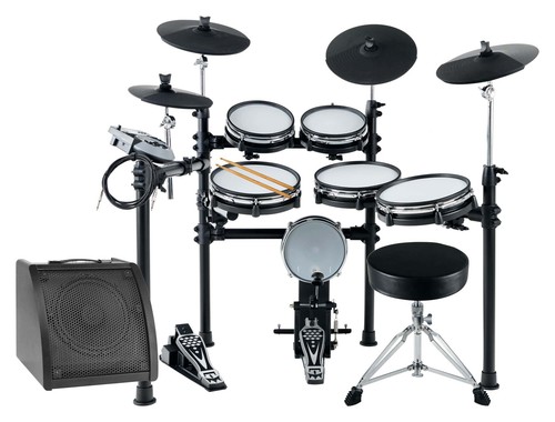 Digital Maxi E-Drum Set elektronisches Schlagzeug Drumkit Hocker Kabel Monitor