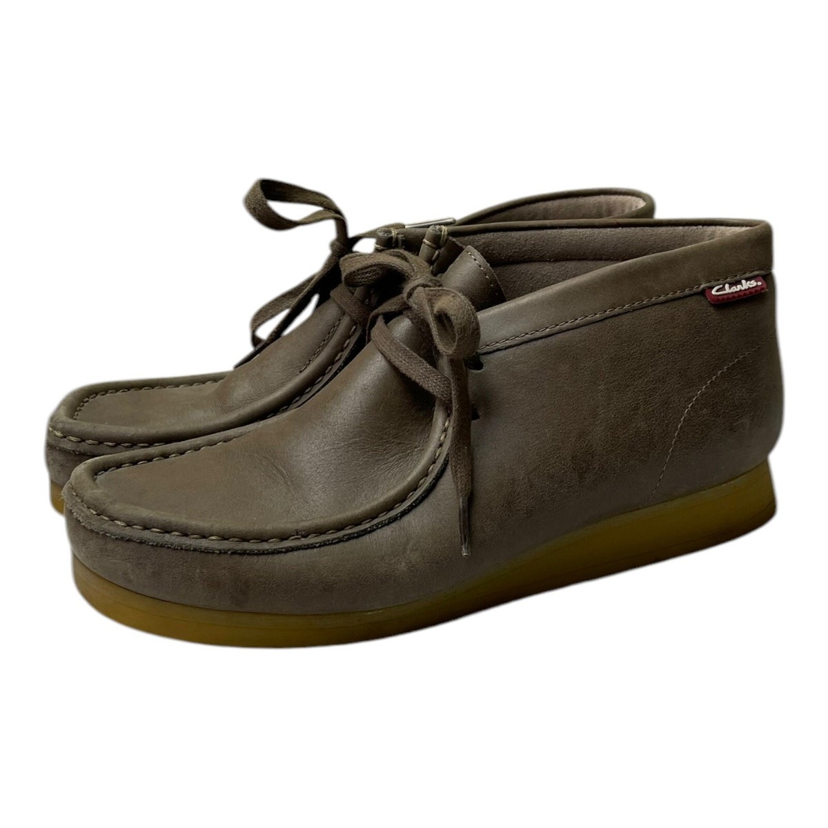 Clarks Wallabee STINSON HI Beeswax Brown Leather Men Sz 7.5