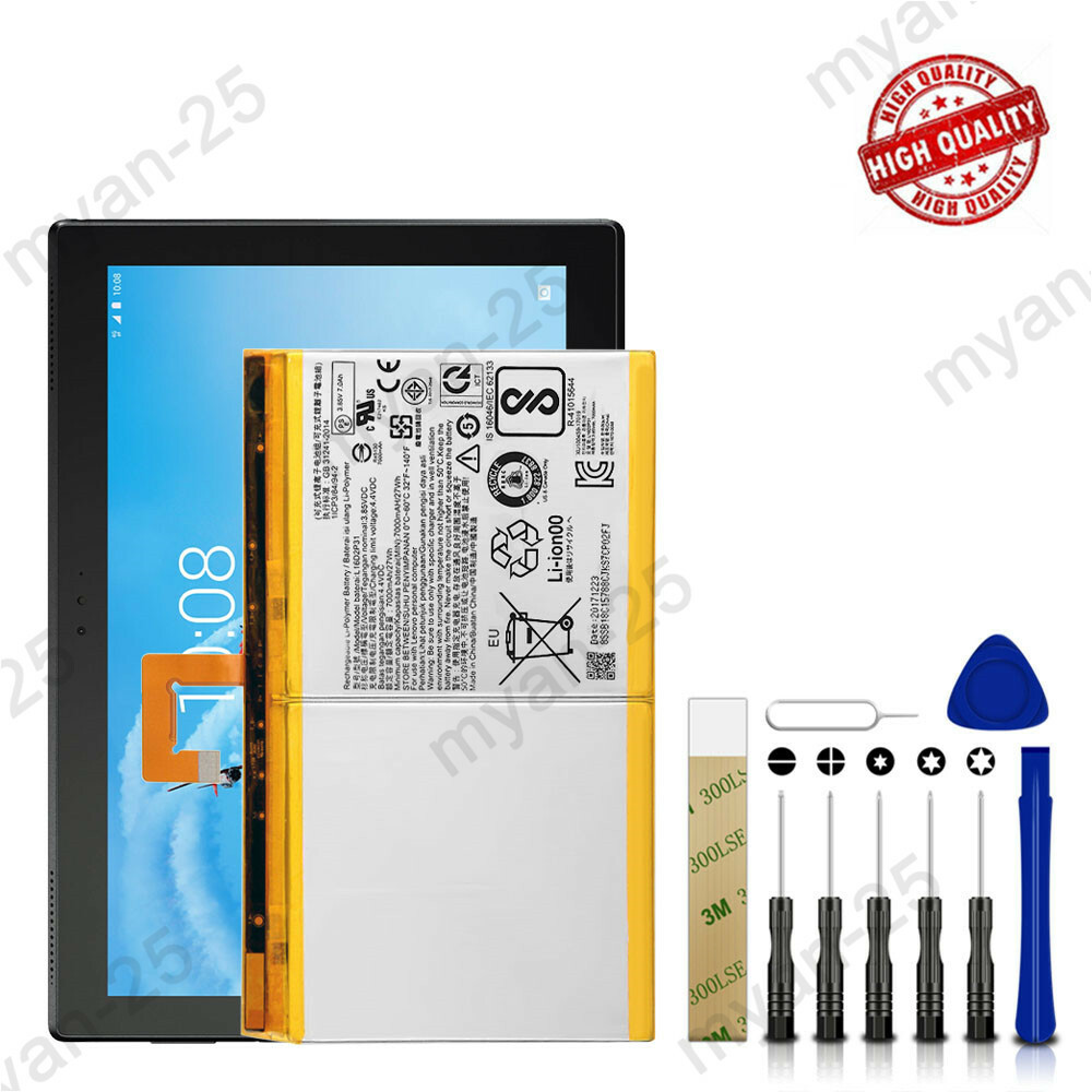 New L16D2P31 Battery Replacement For Lenovo Tab 4 10 Plus TB-X704L