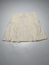 Lilly Pulitzer Girls Skirt Sz 14 Off White Floral Pattern Pleated A-line VTG