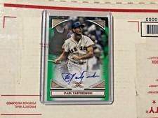 2022 Topps Definitive Green Defining Images Carl Yastrzemski Auto 9/10 Red Sox