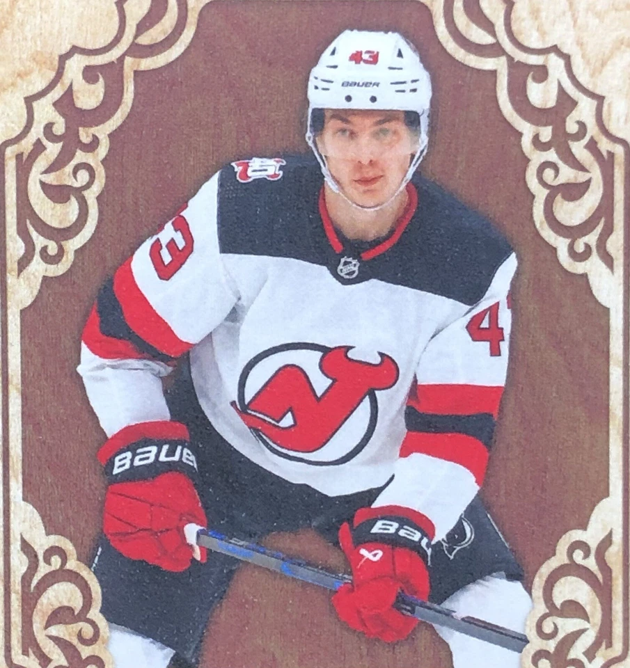 2023-24 O-Pee-Chee Luke Hughes “MARQUEE ROOKIE” WOOD UNANNOUNCED SSP RC #W-LH 📈 - Image 3 of 4