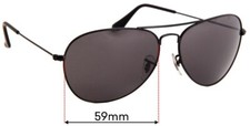 SFx Replacement Sunglass Lenses Fits Ray Ban Rb3432 - 59mm Wide