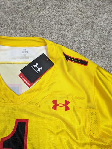 Maryland Terrapins Football Jersey Under Armour 1 Large NCAA College NWT $110.00 - Picture 3 of 9