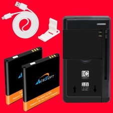 Top Ranking 2x 1630mAh Battery Charger Cable Bracket for Kazuna eTalk KAZ-F019PP