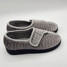 Silverts Women's 7 Gray Easy Closure House Slippers Non Slip Comfort Shoes
