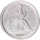 1837 10c Seated Liberty Dime - No Stars, Small Date ~ VF Details