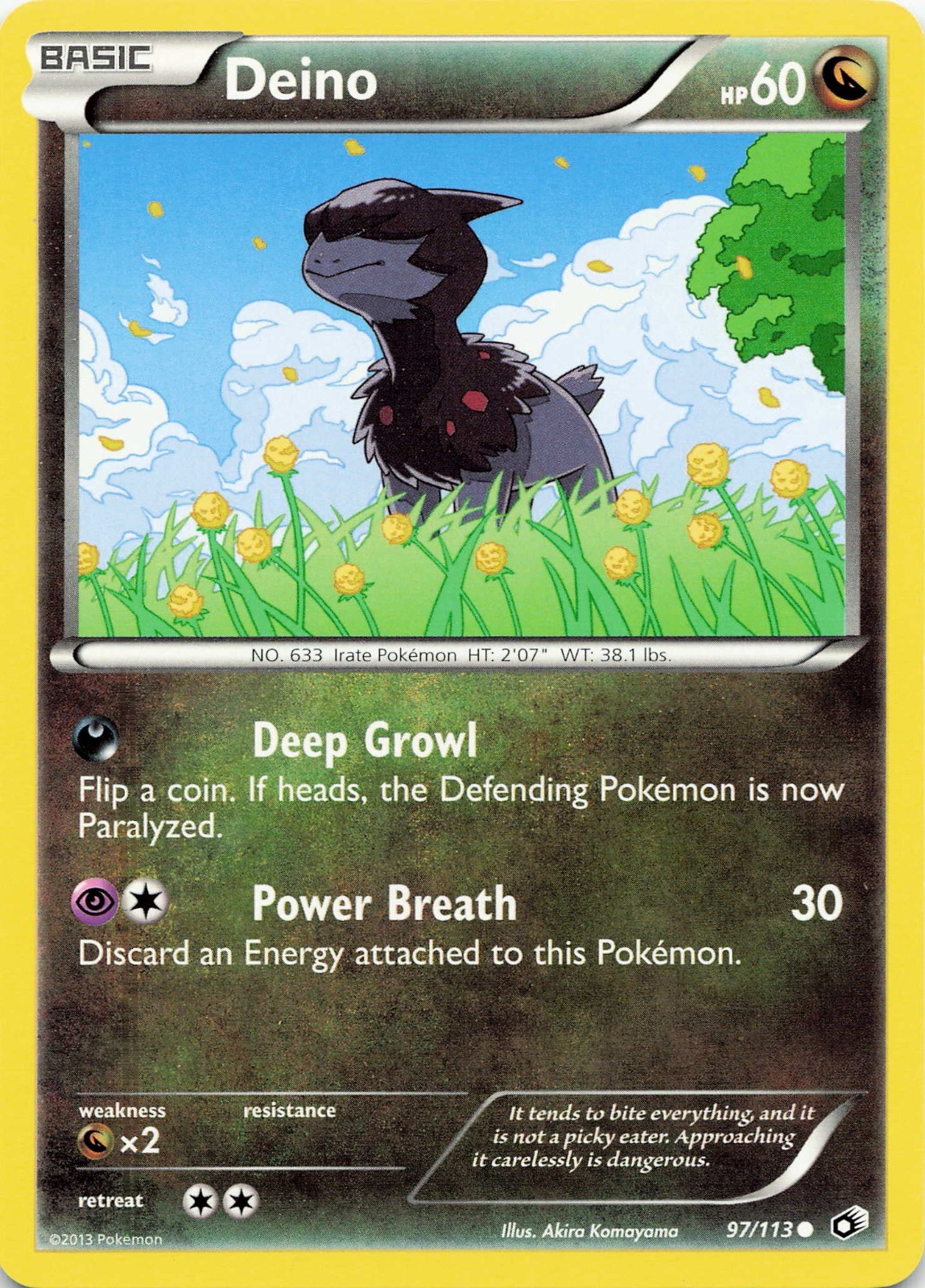 Pokémon TCG Deino #97/113 Legendary Treasures NM