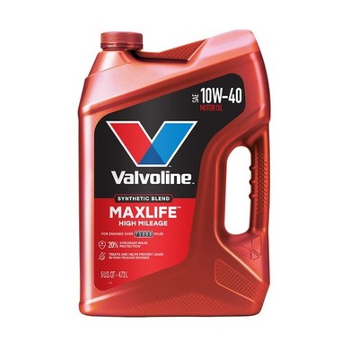 Valvoline High Mileage with MaxLife Technology SAE 10W-40 5 qt (Pack of 1) 