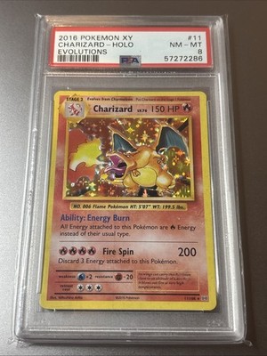 2016 Pokemon Xy Evolutions Charizard Holo Evolutions #11 PSA 8