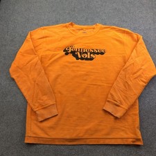 Tennessee Volunteers Shirt Womens XL Orange NCAA Football Three Squares Waffle