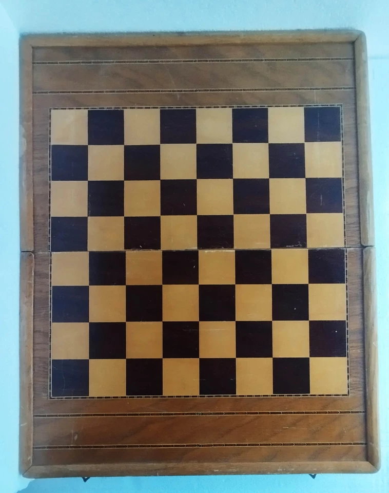 Échecs ancien type Hastings, France, 1900's King 90mm + coffret échiquier/back.. - Photo 3/4
