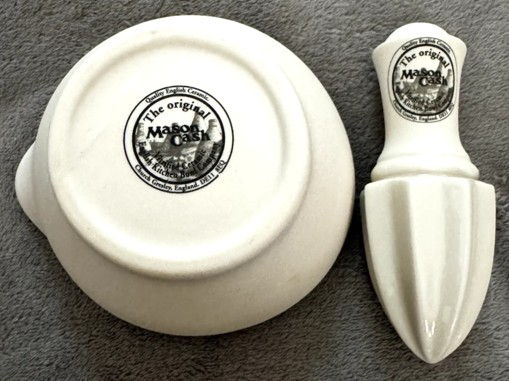 The Original Mason Cash Vitrified Ceramic Pestle & Mortar English