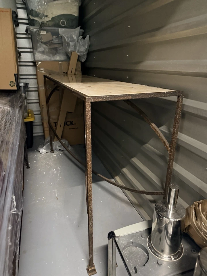 Wrought Iron Antique Style Console Table - Image 3 of 3