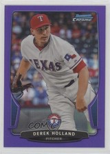 2013 Bowman Chrome Purple Refractor 113/199 Derek Holland #106 g1z