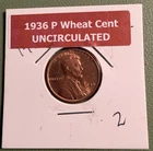 1936-P Lincoln Wheat Penny Cent  Uncirculated