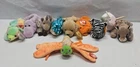 LOT OF 10 Vintage Beanie Baby Babies Sammy Poseidon Swirly Ziggy Goldie Glow