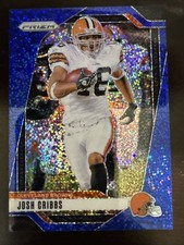 1st on Print - 2024 Panini Prizm Josh Cribbs Blue Sparkle /96 #72 SP