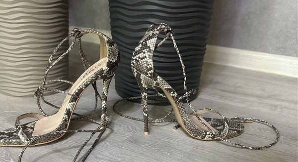 Women Heels Faux Leather 38