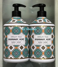 (2-Pk) AMALFI TILE ~ ROSEMARY MINT Cleansing HAND SOAP Wash 636ml MADE IN USA