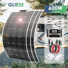 200W 600W Flexibel Solarpanel Kit Solarmodul Solaranlage Komplettpaket Wohnmobil