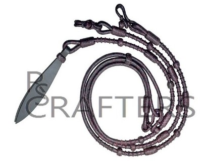 Chestnut Ranch Rope Knots Raw Hide Leather Horse Tack Show Romal Romel Reins 315