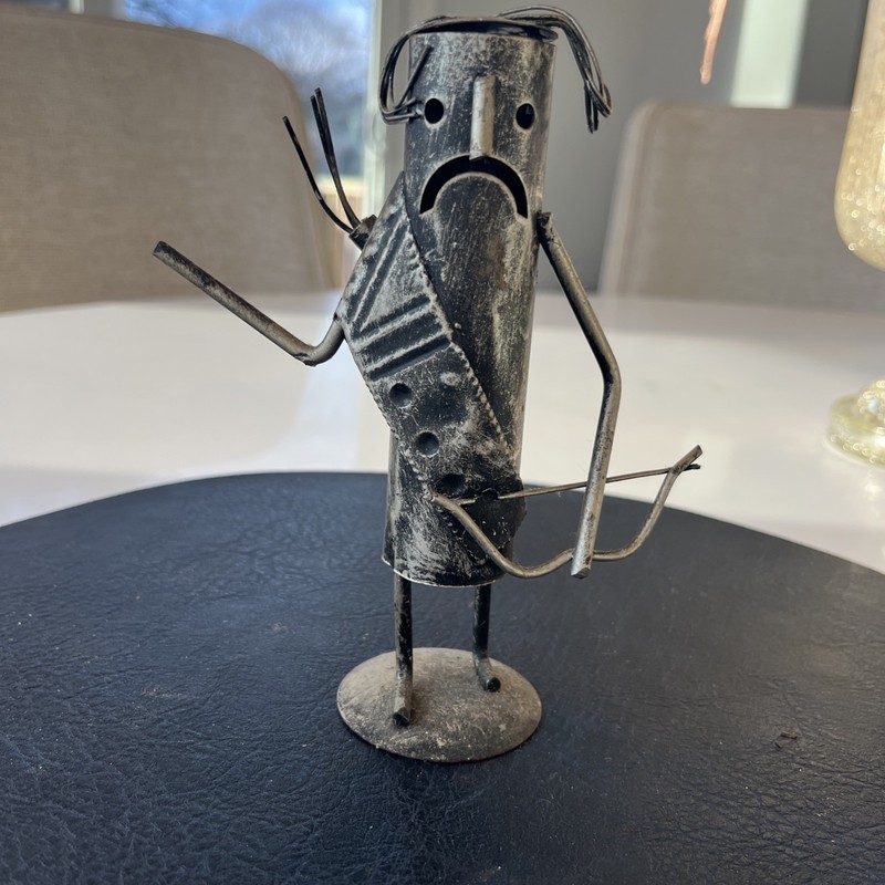 Tribal Metal Warrior / Hunter Sculpture