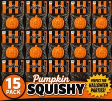 15 Pack NPW Foam Pumpkin Squishy Squeeze Toy Halloween Stress Relief Toys NEW