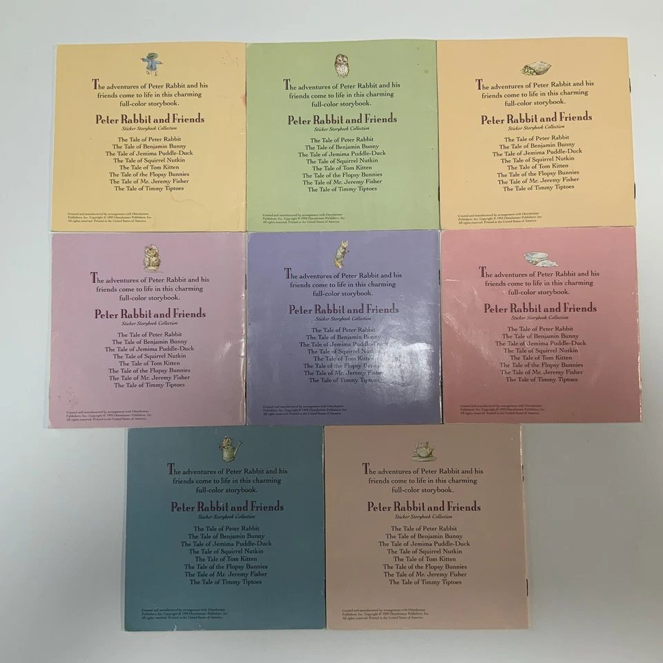 8 Beatrix Potter Peter Rabbit Booklets 100th Anniversary Collection No Stickers - Image 2 of 4