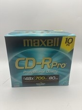 Maxell CD-R Pro 700MB Blank Recordable CD 10 Pack Brand New Sealed