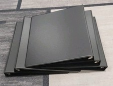 Cardinal 3 Ring Binder, 1 Inch, Round Ring, Black  5 Pack Holds 225 Sheets NEW