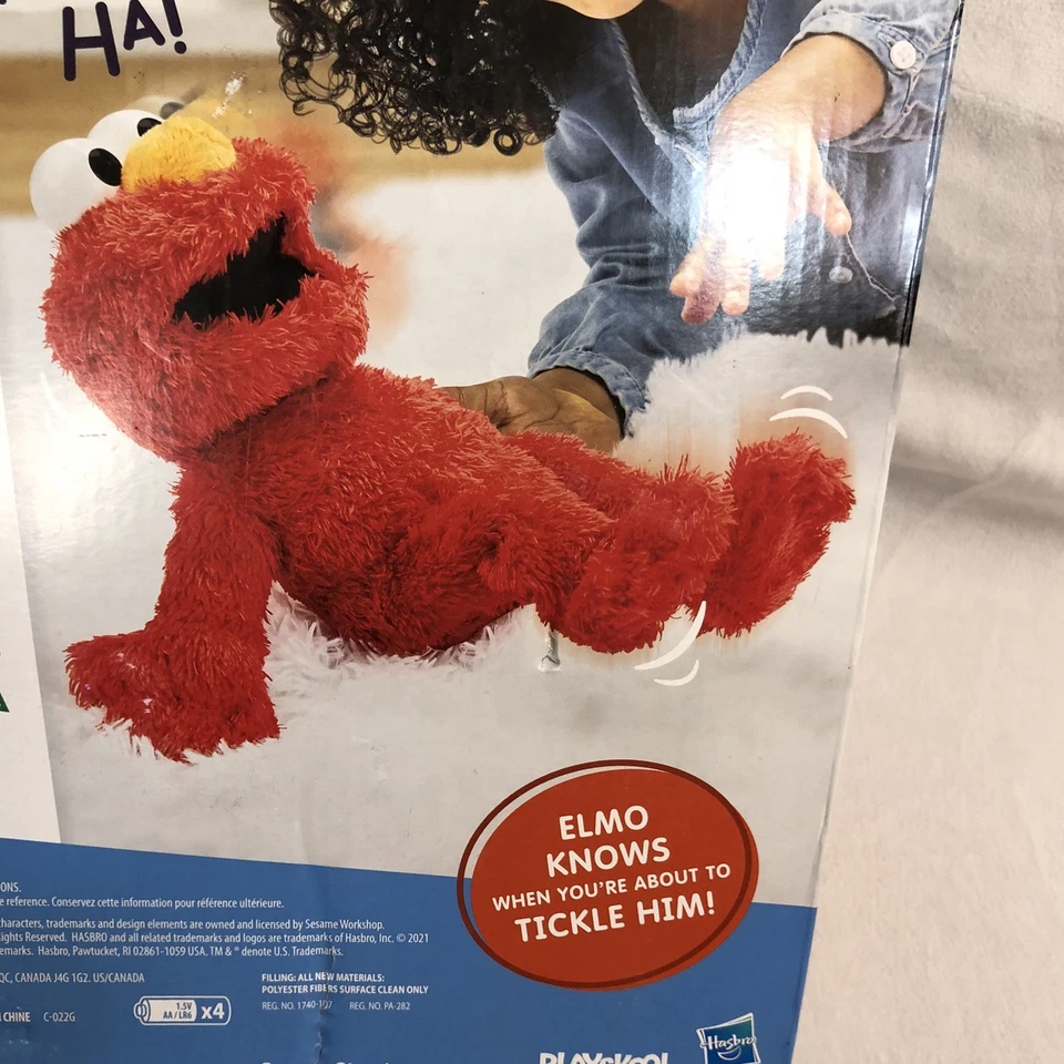 Sesame Street Tickliest Tickle Me Elmo 2021 nuevo en caja Playschool Hasbro Foto 3 de 4